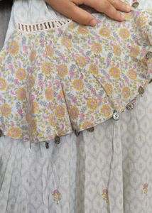 Elegant White Ethnic Gown