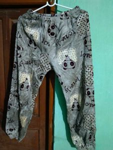 length 35,Cute Panda Print Pajama Pants