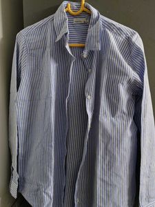 Classic Blue Striped Button-Down Shirt