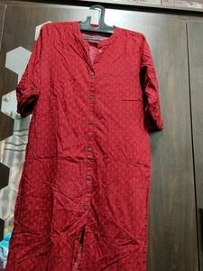 Cotton Kurthi Maroon And Red Mixed