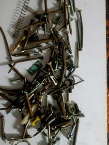 Assorted Nails, Screws, and Hardware