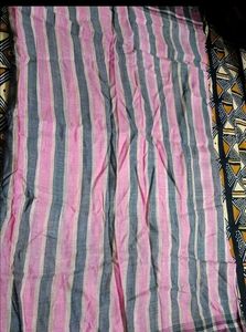 Beautiful Blue &amp; Pink Striped Saree