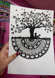 Hand-Drawn Tree of Life Mandala Art