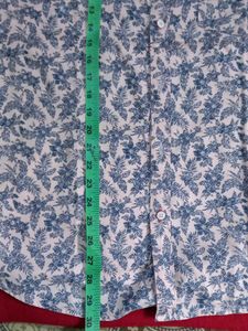 Men's Floral Print Shirt pink and blue