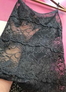 Net padded camisole dress