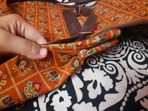 NEW BLOCK PRINT BAGPACK WITH PU LEATHER