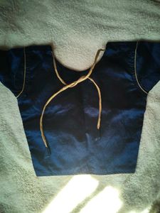 Embroidered Navy Blue Blouse