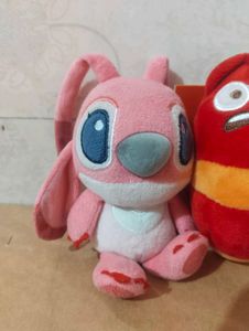 Cute Stuffed Toys - Pink stitch &amp; larva