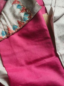 Elegant Floral Print with cut work embroidery Sare