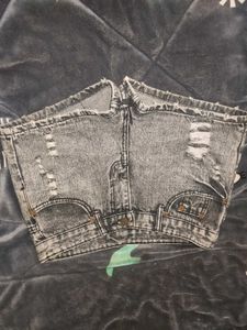 Distressed Denim Shorts