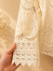 Elegant Lace top with Scalloped Neckline