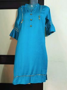 Blue Tunic with Gold Accents