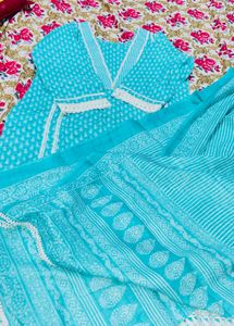 Beautiful Teal Kurta Set with Dupatta