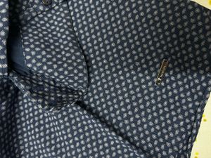 women’s Navy Blue Printed Shirt
