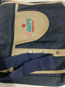 Denim Waist Bag with "AMPS express"