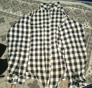 Classic Black & White Checkered Shirt