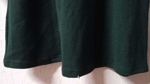 Black Woolen Dress w/ Sequin Sleeve