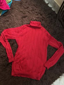 Red Turtleneck / Highneck Sweater
