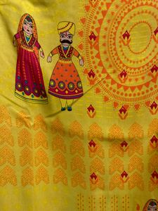 Bright Yellow Traditional Rajasthani Print