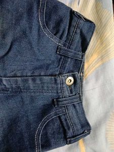 Denim Shorts with Plaid Cuffs