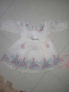Adorable White Floral Baby Dress