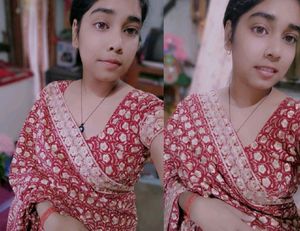 Elegant Red Floral Saree