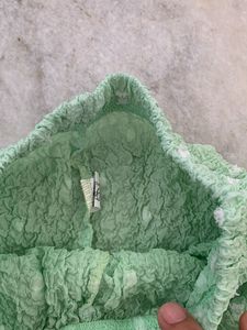 Cute Mint Green Textured Pants
