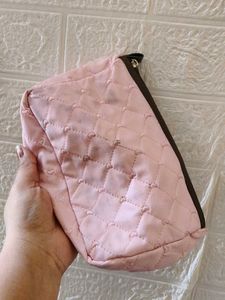 Cute Pink Quilted Heart Pouch