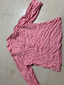Pink Polka Dot Button-Up Shirt