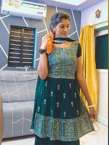 Embellished Anarkali Kurta Set
