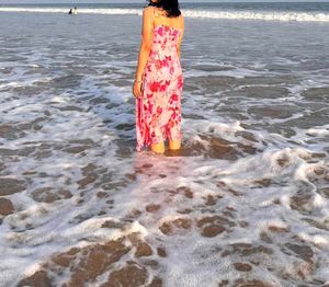 Floral Print Midi Dress with Tie Straps