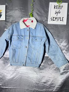 Women's Denim Sherpa Lined Jacket