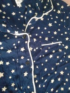 Star Print Pajama Top