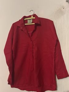Classic Red Button-Down Shirt