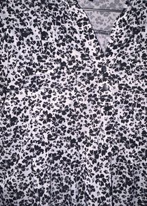 Chic Floral Print Button-Down Top