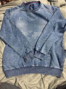Acid Wash Pullover Sweater