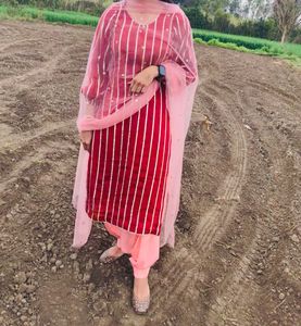 Beautiful Maroon Kurta Set with Dupatta