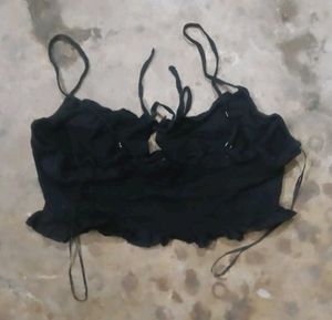 Stylish Black Cami Crop Top