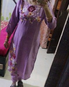 Embroidered Kurta Set with Pants