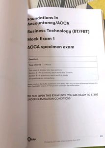 ACCA Exam Practice Kit - FBT/BT
