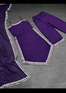 🪻Elegant Purple Kurta Set with Dupatta🪄