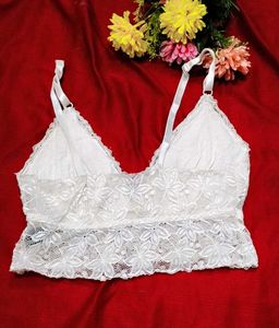 White Lace Bralette Crop Top