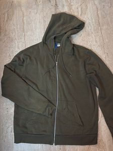 FREEE DELIVERY !!! H&M Olive Green Zip-Up Hoodie