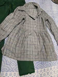 Chic Plaid Tunic Top and pants
