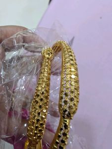 Elegant Gold Tone big size  Bangles - 2.1