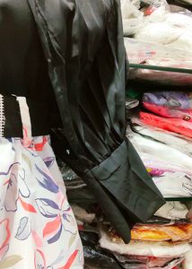 Chic Black Top with Detachable Cape sleeves