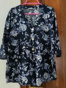 Floral Button-Down Top
