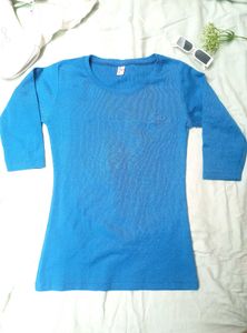 Bright Blue 3/4 Sleeve Top