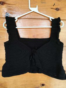 Crochet Tie-Front Top