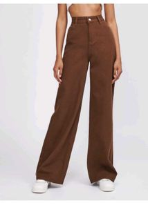 Brown Wide Leg Jeans